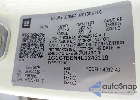 1GCGTBEN4L1243119